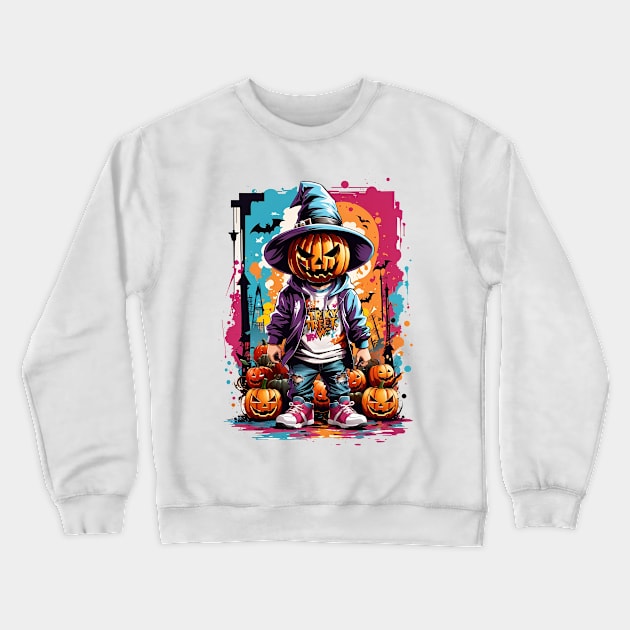 Halloween Skull Crewneck Sweatshirt by Omerico